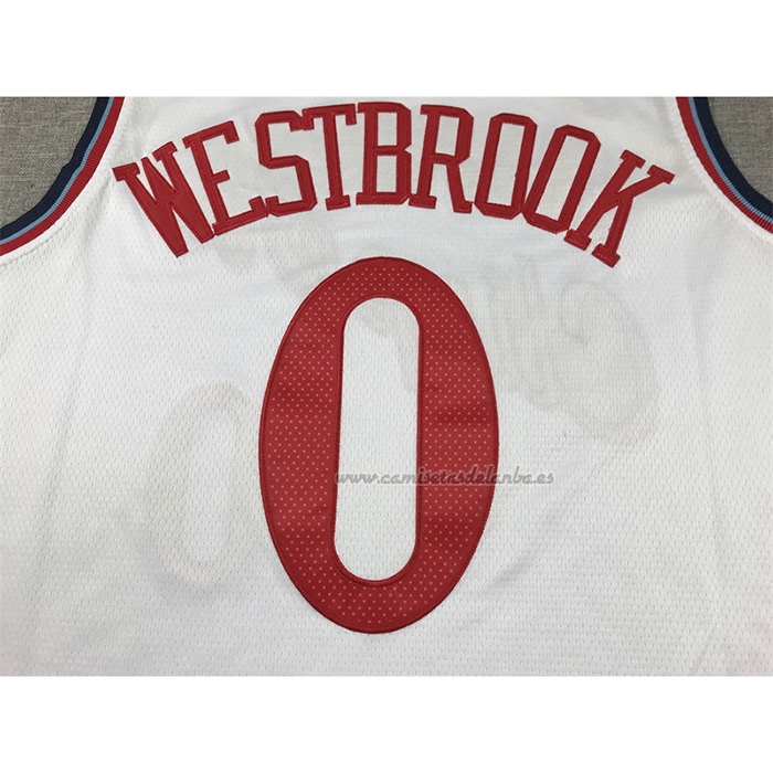 Camiseta Los Angeles Clippers Russell Westbrook NO 0 Association 2024-25 Blanco